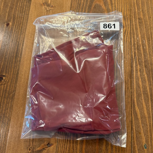 Lululemon Align Leggings Size 10 High Rise Full Length Red 27" Ins W5BOBS - Picture 7 of 7